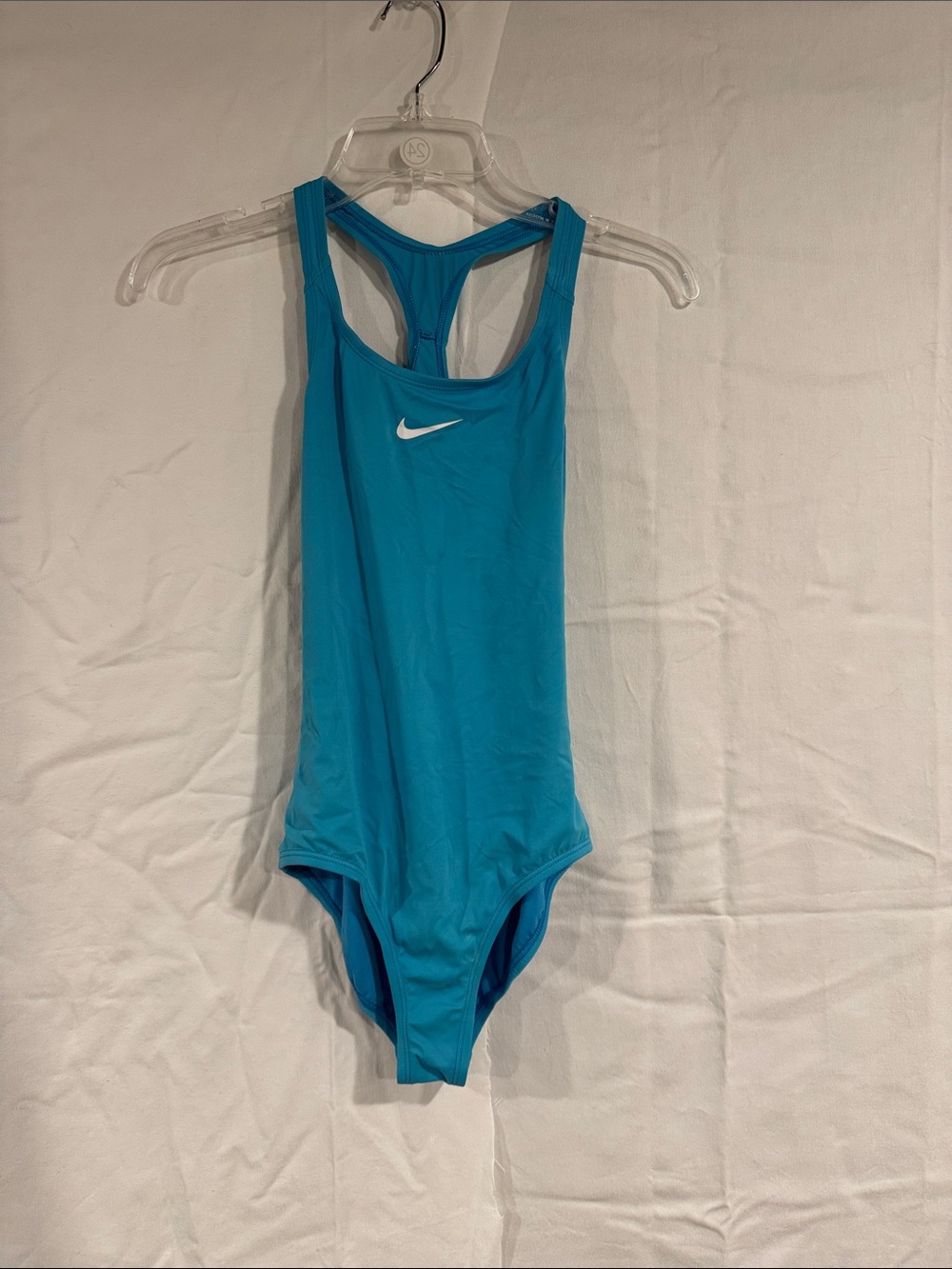 Nike Girls' Teal Racerback One-Piece Swimsuit, Large